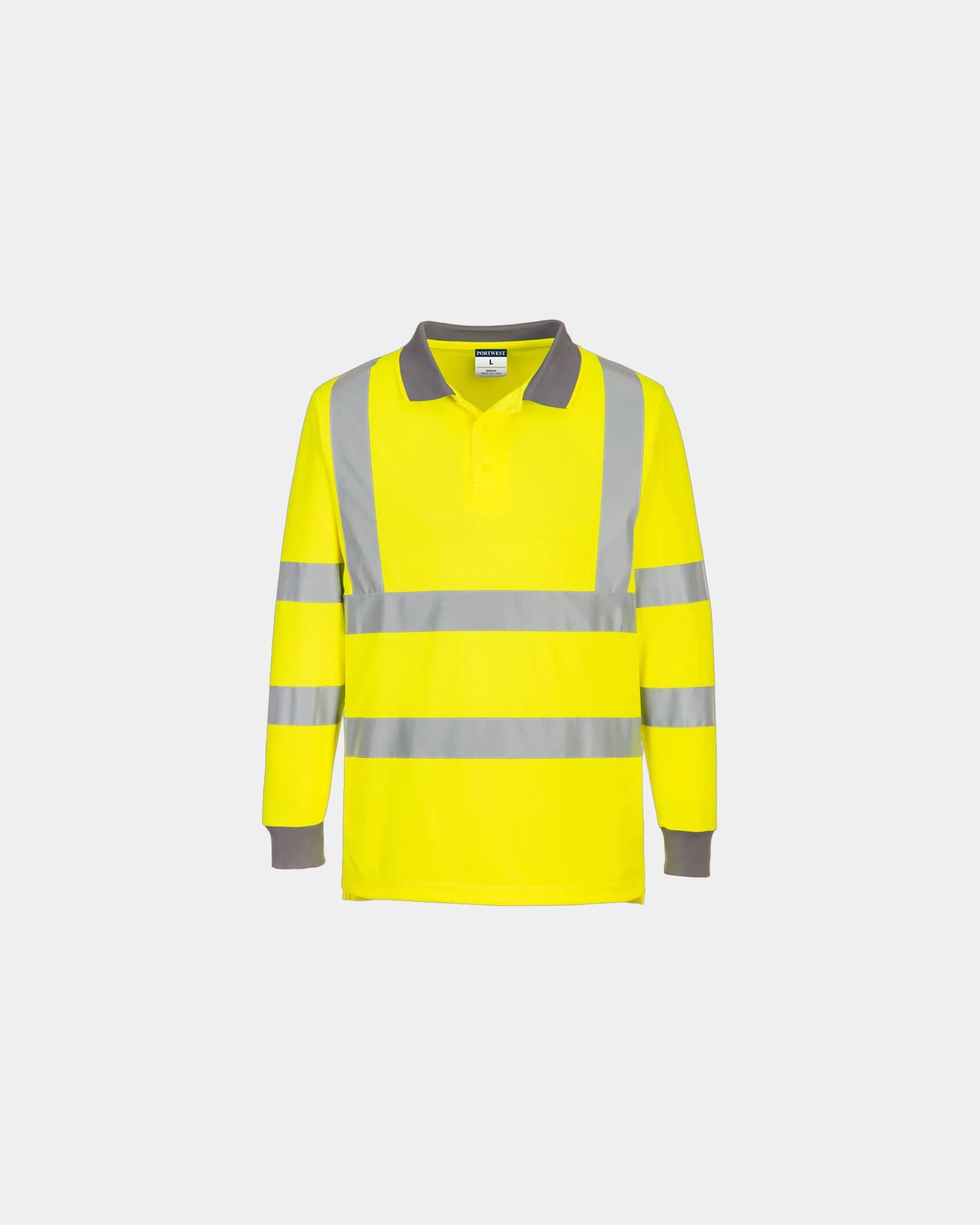 Custom high visibility polo 100% recycled polyester - Yellow
